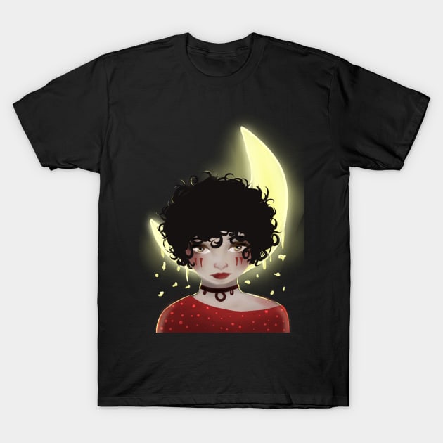 me and the moon T-Shirt by dindafirstiana